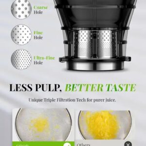 Hot Sale 2024 High Yield Cold Press Juice Extractor Reverse Function Easy to Clean High Quality Powerful Juicer Machine - Image 6