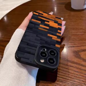 Orange And Black Stitching Design Soft TPU Leather Mobile Phone Case For Iphone 6 7 8 X Xr Xs 11 12 13 14 15 16 Pro Max - Image 6