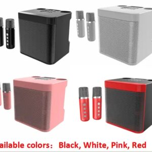 Mini Karaoke Speaker with YS-203 Mic Bluetooth Speaker with Microphone Dual Mic Karaoke set home speaker YS203 - Image 4