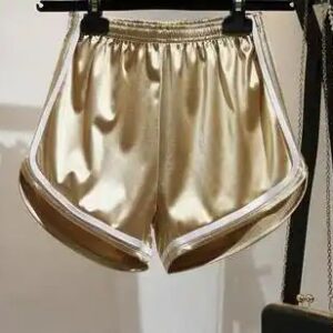 Women's Summer Sports Shorts Elastic Waist Slim Board Quick Dry Breathable Features Pattern Washed Silk Fabric - Image 6