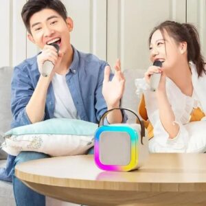Wholesale Music Portable TWS Small Karaoke Machine Player for Kids Bluetooth Karaoke Speaker With Wireless Microphone - Image 5
