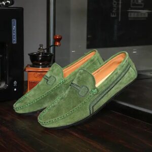 Loafers dress shoes pigskin men loafer shoes leather casual genuine men's causal shoes - Image 3