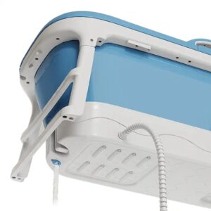 1.48m Portable Folding Bath Tub Easy To Store Foldable Bath Tub For Adults With Massage Roller - Image 7