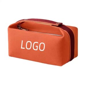 Waterproof Canvas Cosmetic Storage Bag Large Capacity Women Makeup Organizer Travel Toiletry Wash Bag With Zippe - Image 4