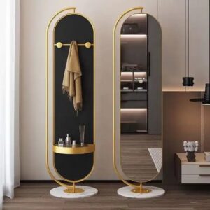 Solid wood base MDF frame full size standing floor home decor retro style long mirror living room salon mirror spiegel espejo - Image 5