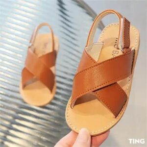 Kids Girl's Flat Sandals Cute Summer Shoes Open Toe Ankle PU Leather Sport Sandals Beach Sandal Water Shoes - Image 6