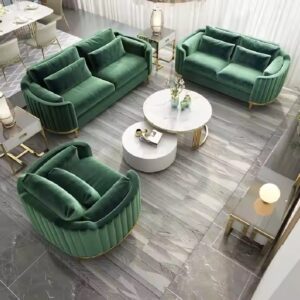 Italian Modern Style Dubai Luxury Fabric Sofa Set Living Room Couch Furniture Curved Home Sofa Set 1+2+3 - Image 4