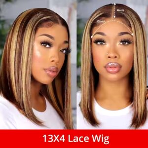 New Lace wig European and American ladies short hair wig in stock 13 x4 Side Part Lace wig in stock - Image 4