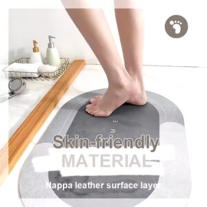 Soft Nano Design Comfy Absorbing Non Anti Slip Quick Drying Super Absorbent Diatomite Bath Mat Bathroom Mat Shower Mat Set - Image 3