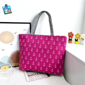 large - capacity shoulder women's bag printed canvas handbag tote canvas shopping bags - Image 6
