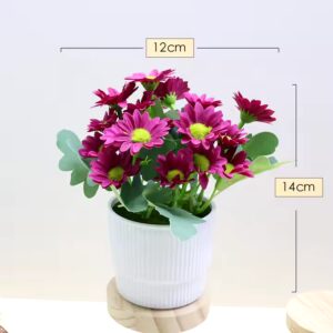 Cross-border simulation Daisy potted plant decorative ornaments desktop dining table green plants bonsai decorative flowers - Image 6