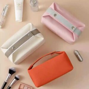 Waterproof Canvas Cosmetic Storage Bag Large Capacity Women Makeup Organizer Travel Toiletry Wash Bag With Zippe - Image 5