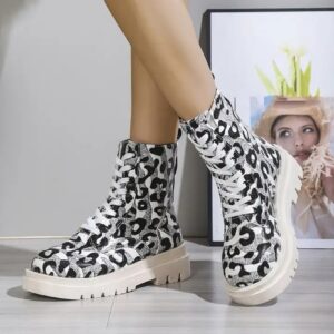 Women's PU Leather Ankle Boots large size boots casual ankle boots shoes for woman - Image 7