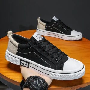 en's Sports breathable fashion non-slip board shoes trend comfortable lace-up casual shoes - Image 4