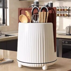Wannuo Rotatable Kitchen Knife Holder Kitchen Spoon and Chopsticks Holder Kitchen Knives & Accessories - Image 5