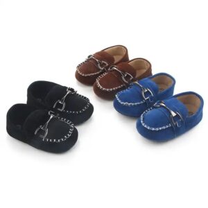 New Arrival Anti-slip Handmade Baby Loafers Infant Toddler Boys Girls Prewalker Moccasin Crib Shoes - Image 3