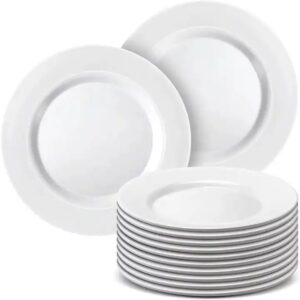 Melamine Dinnerware Kitchen Tableware Platos Blancos White Plates Dishes for Restaurant - Image 2