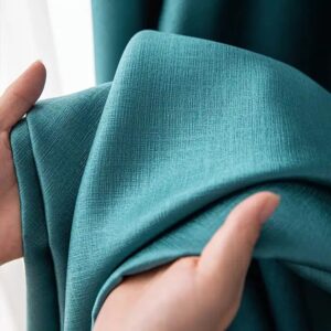 Deluxe blackout curtains new trend Linen grain 100% Blackout Curtain Fabric for Home for Hotel - Image 4