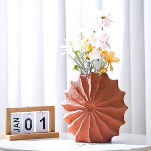 Ceramic Vase Light Luxury Terracotta Ornaments Simple Hydroponic Dry Flower Home Hotel Decoration Red Pottery - Image 5