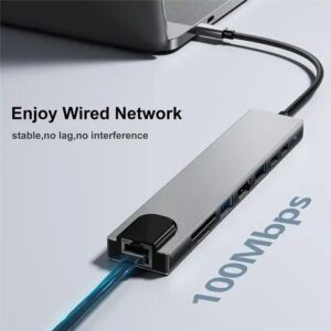 multi-functional 8 in 1 Usb 3.1 type c hub multi function adapter For MacBook Pro Laptop Expansion Dock Computer Accessories - Image 7