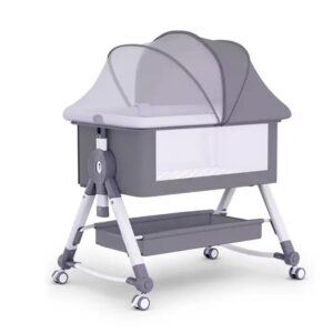 baby bed bedside crib bed adjustable height storage basket rocking infant for new born baby crib - Image 4