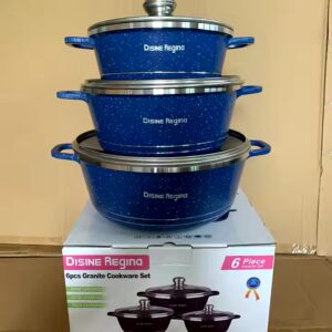 6Piece Cooking Pot Set with Custom Logo NonStick Granite Cookware Set for Chinese Style Cooking - Image 3