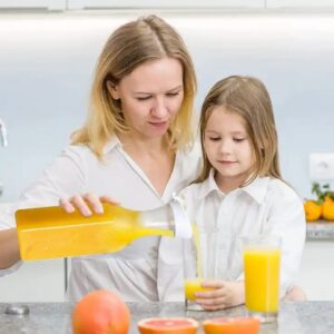 Clear Plastic Beverage Bottle Pitcher Square Base Juice Milk Containers Water Carafe with Flip Top Lid - Image 7