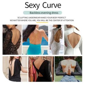 Wholesale Seamless U Plunge Backless Thong Bodysuit Tummy Control Women Invisible Plunge Bra Body Suit shapewear dress - Image 4