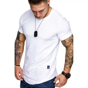 Quick Dry Short Sleeve T Shirt Gym Jerseys Fitness Shirt Trainer Running T-Shirt Men's Breathable Sportswear - Image 3