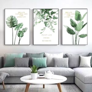 Boho wall art stretched Canvas frame 3 piece Geometric Nature Illustrations Line Modern art Print painting for Living Room decor - Image 7