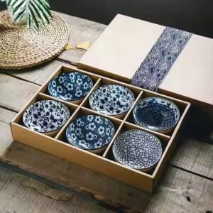 Wholesale hot sale factory price High quality 4.5 inch japanese style Bohemian porcelain soup rice ceramic bowl set gift box - Image 3