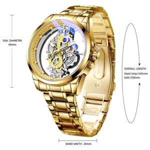 Design Genuine Leather Watch Men With Logo Wristwatch Relojes Hombre Private Label Luxury Skeleton Wrist Watches Manufacturer - Image 6