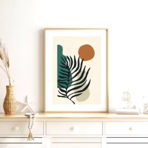 Mid Century Wall Art Set of 5, Abstract Boho Art Set of 5 Prints Bohemian Terracotta Wall Decor Art Print home Decor - Image 7