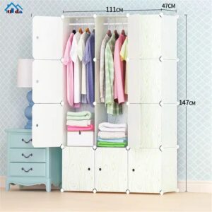 Wardrobe Craft PP Wardrobe Plastic Cube Storage Wardrobe for sale - Image 4