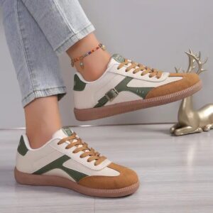 New Fashionable Round Head Lace Muffin Thick Sole Flat Single Shoes Wholesale For shoes for women new styles - Image 4