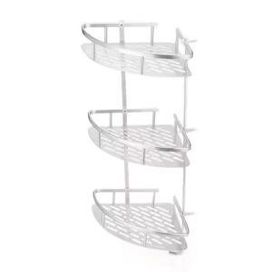 3 Layers Triangular Corner Organizer Rack Shelves Wall Mounted Aluminum Kitchen Bathroom Shampoo Cosmetic Organizer Rack - Image 7