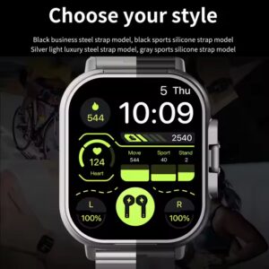 Silicon Strap Fitness Tracker Heart Rate Monitor Sleep Tracker Smart Watch Earphone NFC Watch Switching SmartWatch Earbuds - Image 3