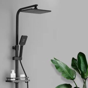 High water pressure black plated bath 9 inch water saving square bath ceiling overhead rain head shower - Image 7