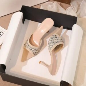 New Women's Sandals Plus Size Pointed High Heeled Slippers Slim High Heeled Sandals For Women - Image 6