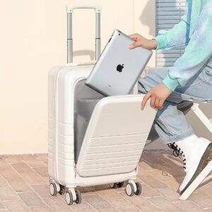 Multifunctional High Quality Carry On Trolley Front Open Easy Access Laptop Pocket Business Suitcase Luggage - Image 5