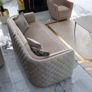 wholesale Luxurious modern home furniture living room sofa love seat microfiber fabric sofas - Image 6