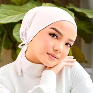 Muslim Hijab Modal Headscarf Hat Dupatta Elastic Strap Base Hat Tied With Rope Solid Color Scarf Adjustable Turban - Image 3