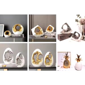 China cheap price custom creative shape gold coated home decor ornaments home decoration personal craft accessory - Image 5