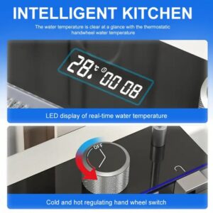 304 bowl undermount stainless steel apron farmhouse handmade smart waterfall multifunction kitchen sink - Image 5