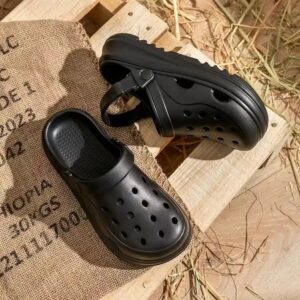 Popular beach platform sandals, simple wear-resistant non-slip shoes, and women's height-increasing sandals - Image 6