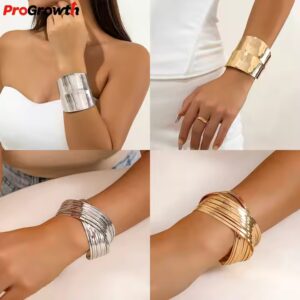 Open Bangle Wide Punk Design Jewelry Europe American Exaggerated Style Fashion Bracelet Iron Jewelry Wholesale - Image 5