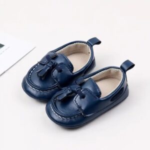 High Quality Anti-Slip Dot TPR Outsole Slip-On Dress Shoes for Boys Flat and Breathable for Spring and Autumn Seasons - Image 4