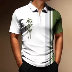 Polo Shirt Street Leisure Fashion Short Sleeve Clothing Print 3D Knitted Fabric Casual Polyester Digital Printing - Image 4