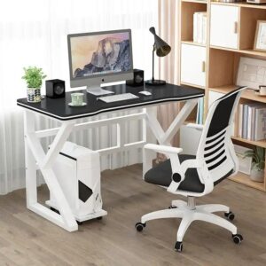 New Design Modern Black And White Gaming Desk For Home Office Custom Computer Table - Image 1