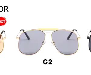 Fashion Trend Metal Toad Women Sunglasses, Latest Hot Sale UV400 Oval Women Sunglasses, Metal Trend pilot Glasses - Image 3